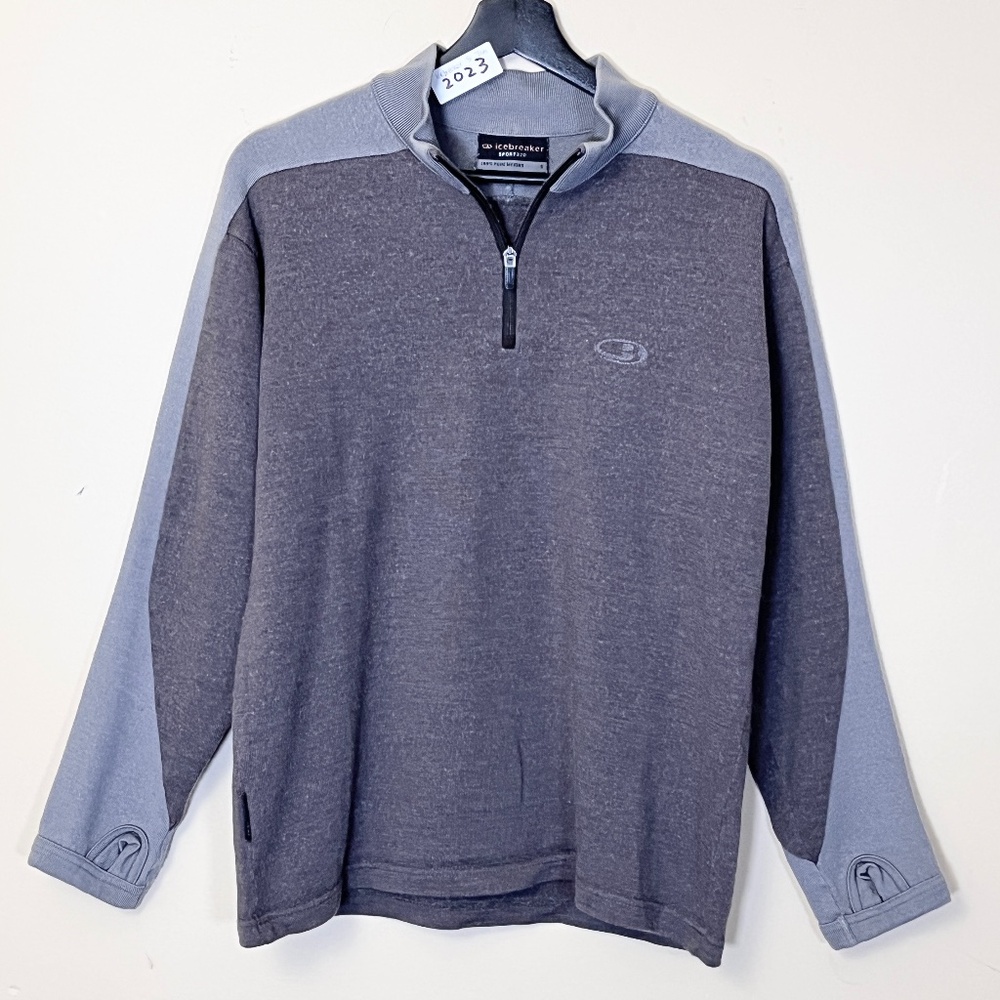 Icebreaker 100% Merino Wool Sport 320 Zip Sweater - Men's Size S - Tan